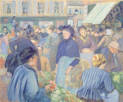 Le Marché de Gisors, 1889 von Camille Jacob Pissarro